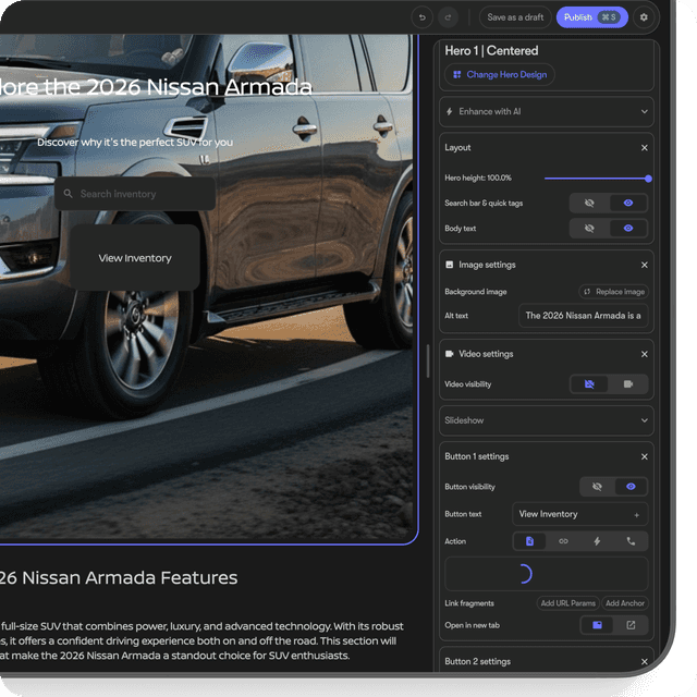 Nissan USA website editor