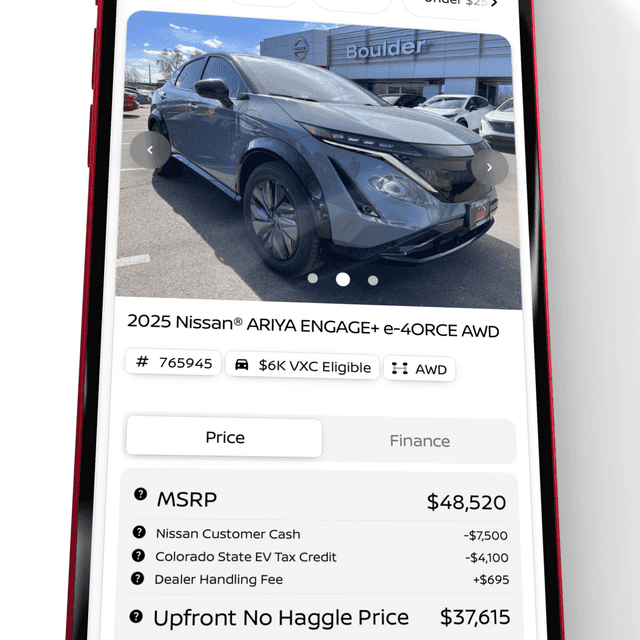 Nissan USA search interface